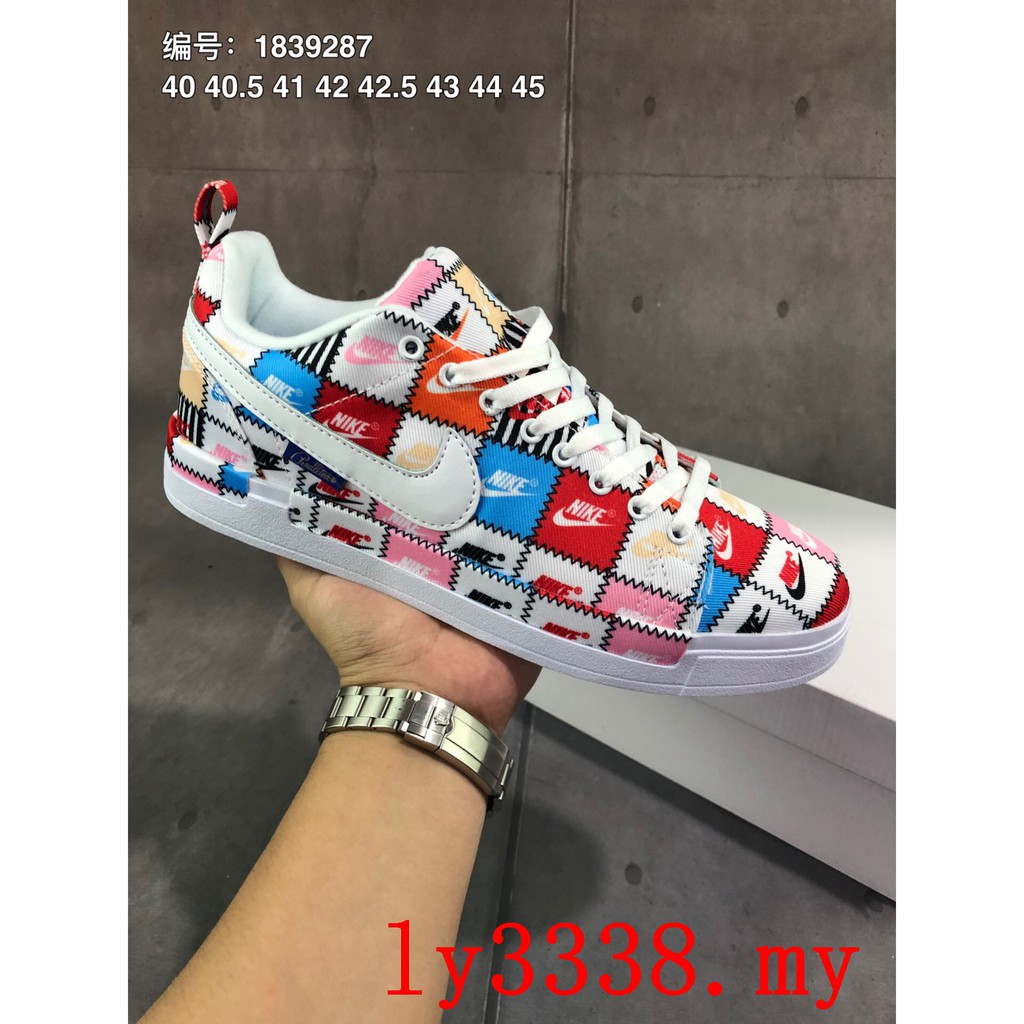 men's nike blazer mid patchwork casual shoes
