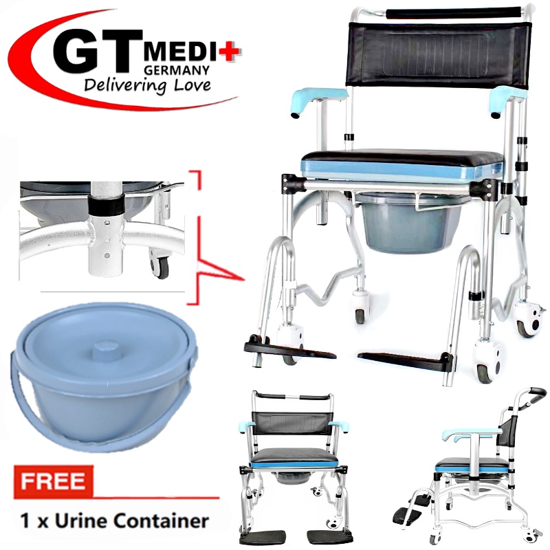 GT MEDIT GERMANY Bath Shower Seat Potty Toilet Bowl Commode Wheelchair