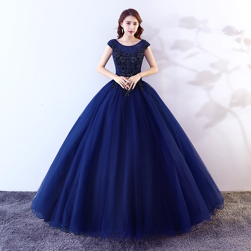 blue gown for engagement