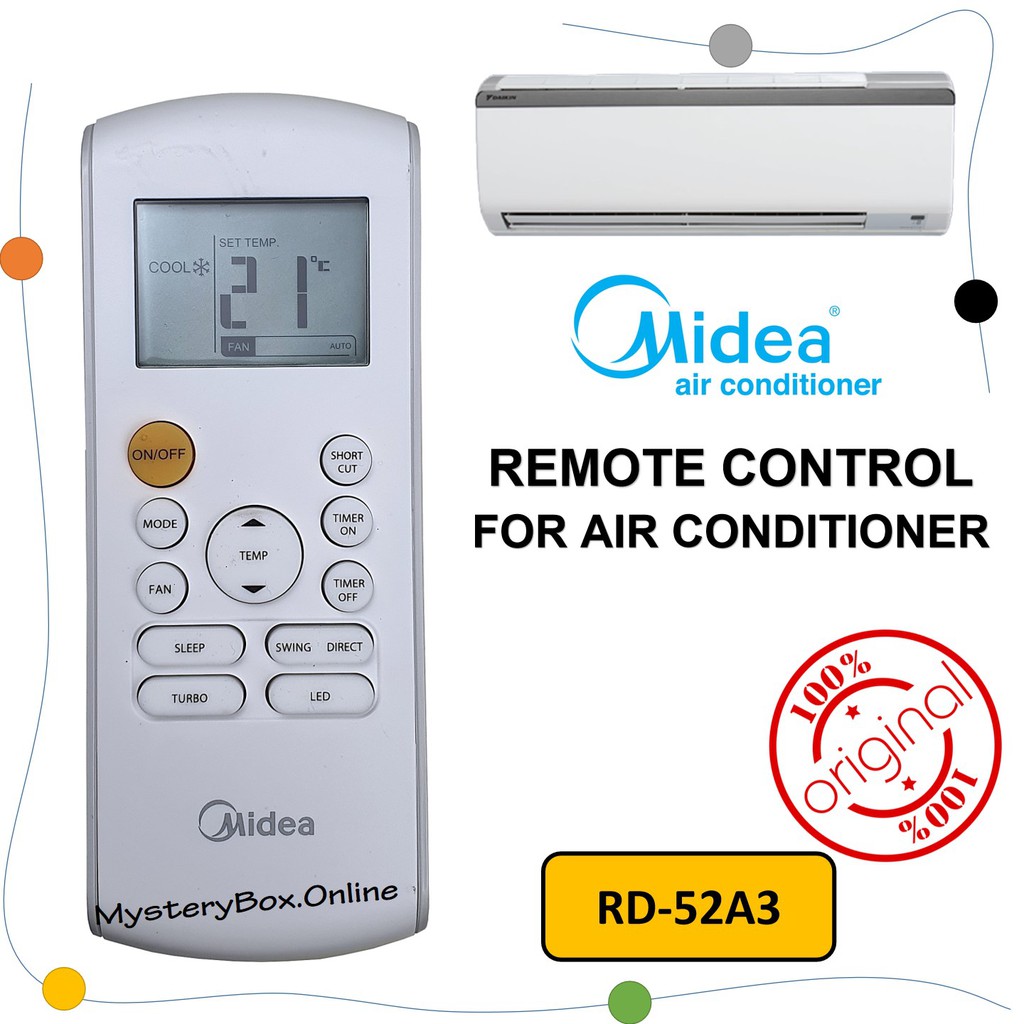 MIDEA ORIGINAL Midea Remote Control FOR Air Cond Aircond Air