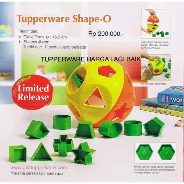 tupperware shape o