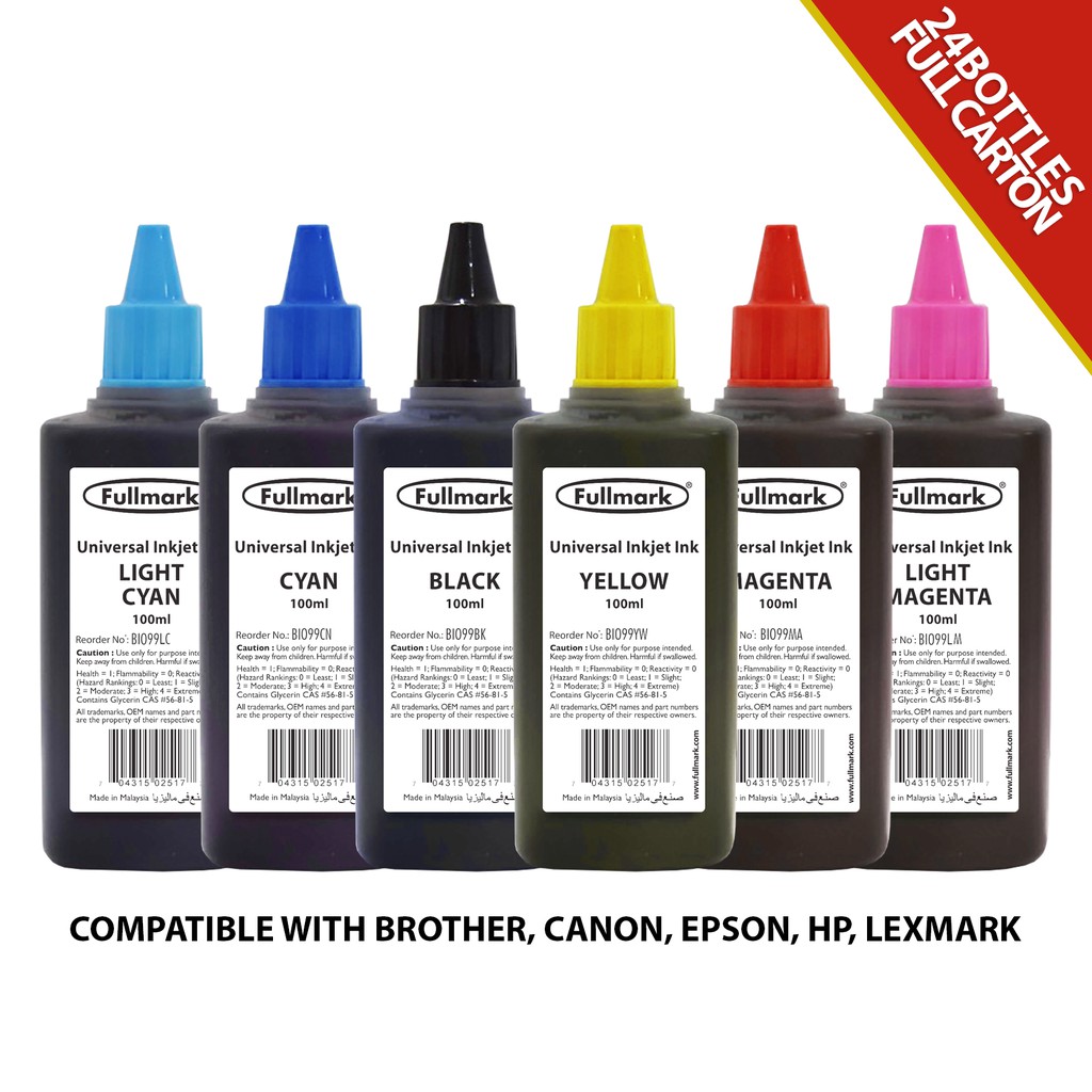 Fullmark Universal Inkjet Ink Refill For Canon Hp Epson Brother