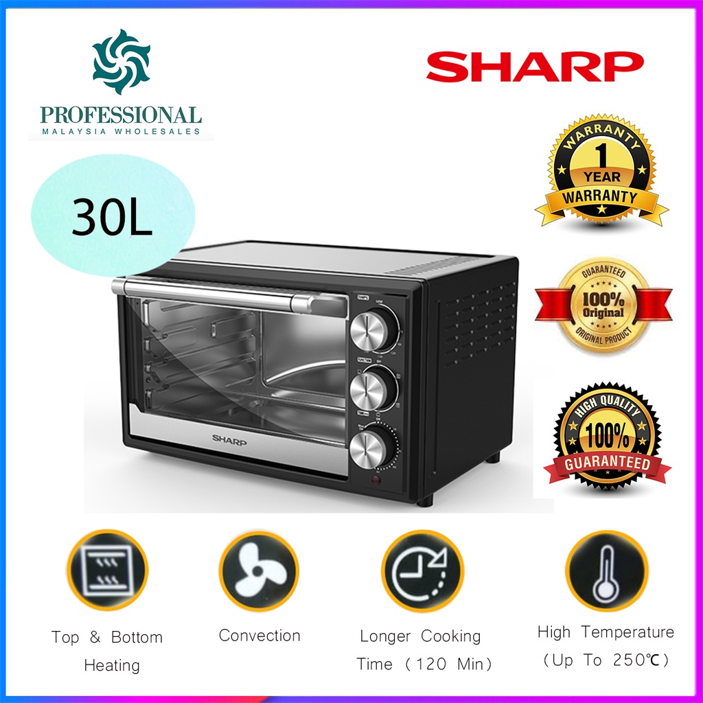 Sharp Electric Oven With Convection Function (30L) EO309BK Shopee