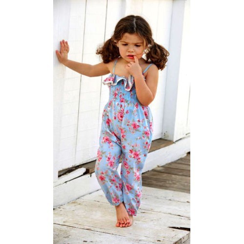 baby girl floral jumpsuit