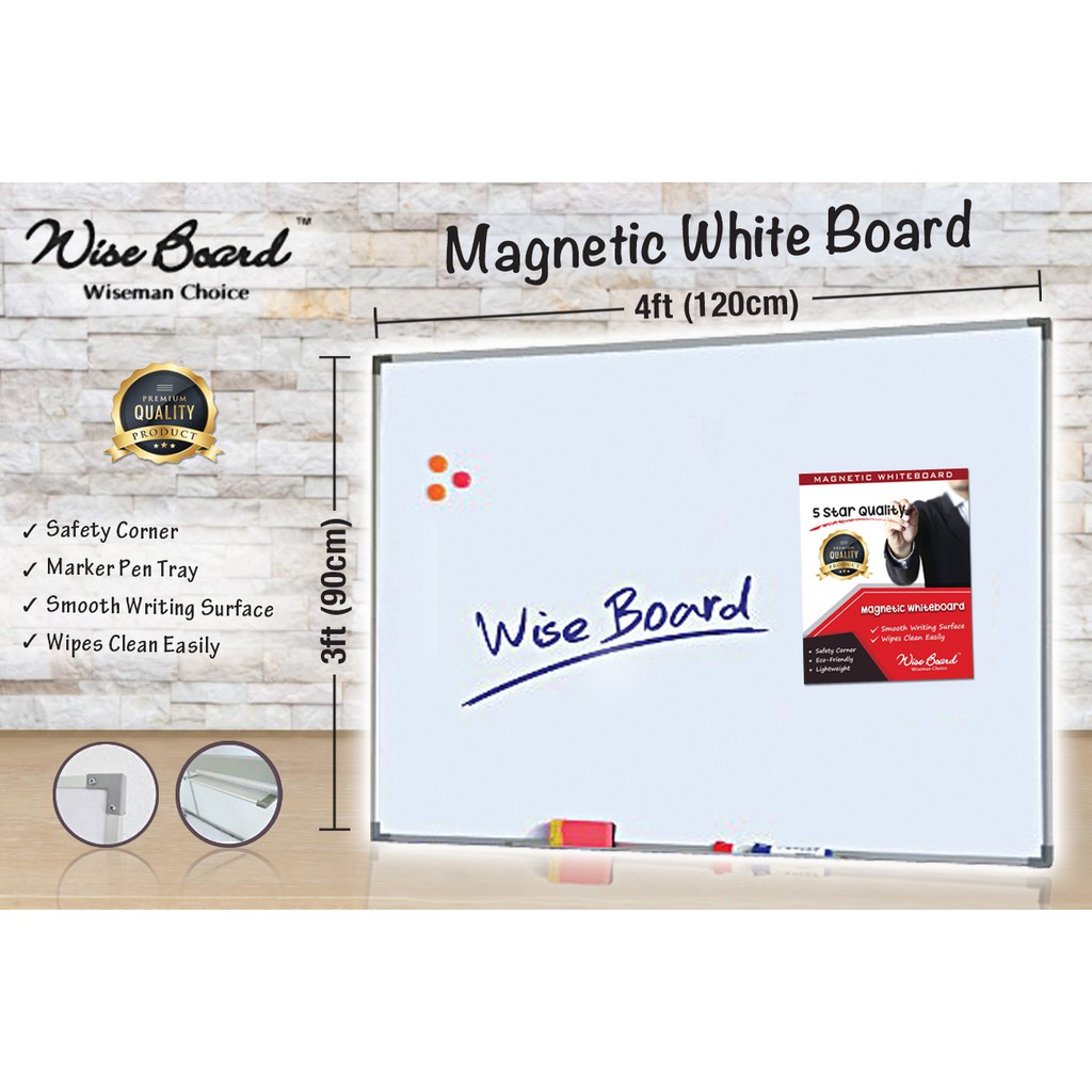 Magnetic White Board 3ft 90cm x4ft 120cm Shopee Malaysia