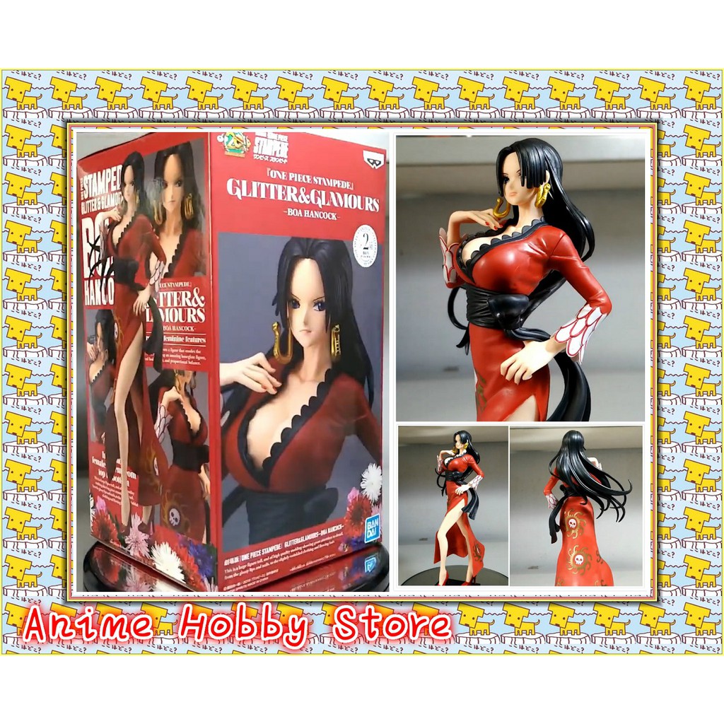 Bandai Banpresto One Piece Stampede Glitter Glamours Boa Hancock Red Version Genuine Collection Figure Shopee Malaysia