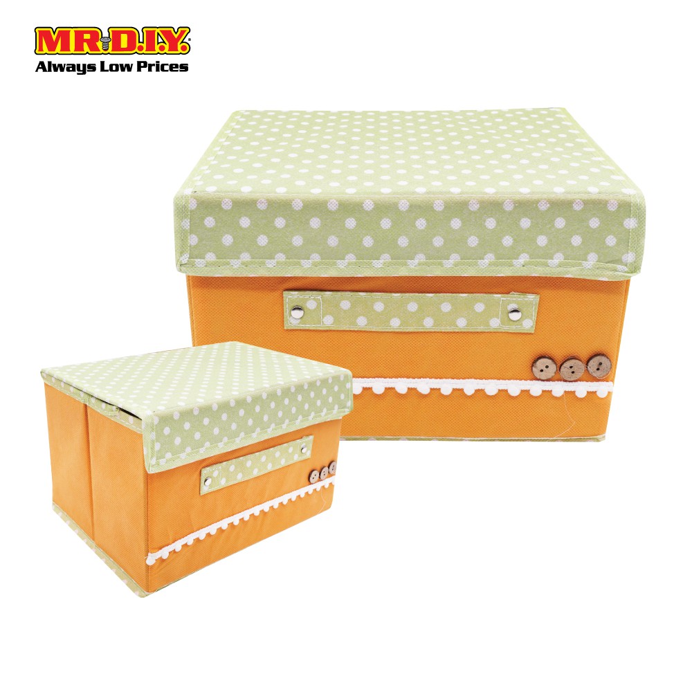 MR.DIY MultiSize Foldable Organiser Storage Box with Cover Set (2 Pcs) Shopee Malaysia