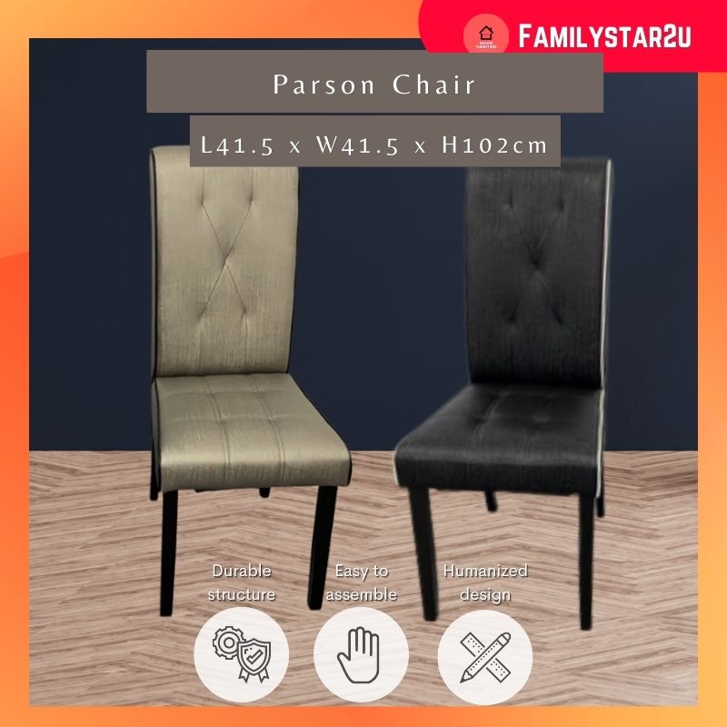 ❤️familystar2u - Parson Chair PU Black or Grey Kerusi Parson selesa duduk nampak highclass