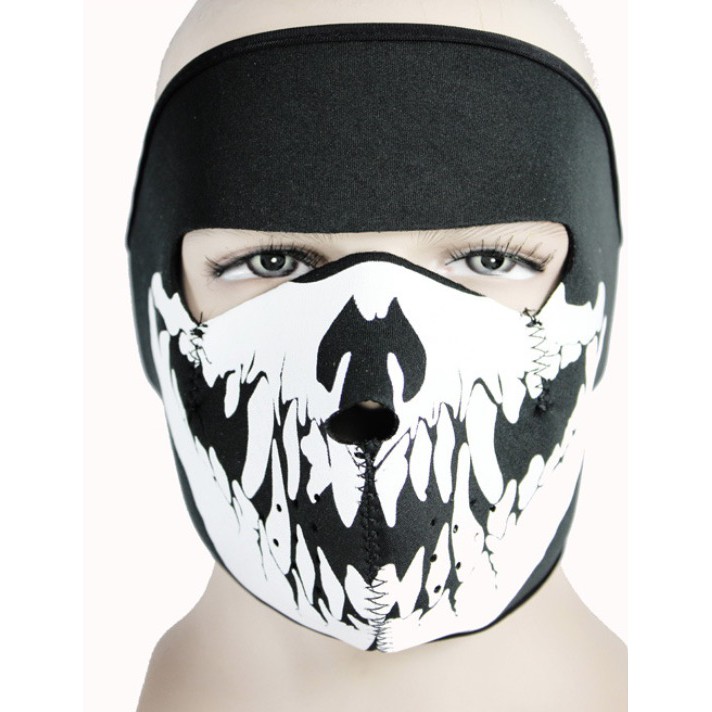 ghost rider mask topeng Anti Dust Motorcycle Cycling skeleton Half Face ...