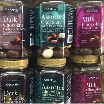 Original factory 320g Cocolaty Milk Chocolate / Assorted Chocolate Almond & Raisin / Assorted Milk & Dark HALAL