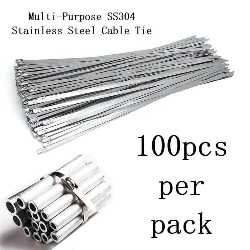 Premium 304 Stainless Steel Marine Metal Cable Ties 100mm up to 800mm Locking Wire Metal Cable Zip Tie Cable Tie