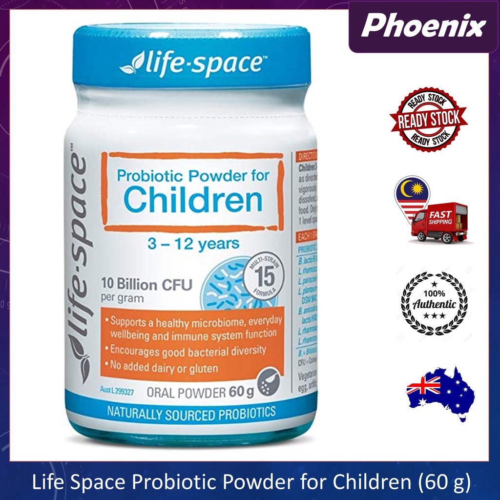 LIFE SPACE Probiotic Powder For Children 3 Years 12 Years (60g