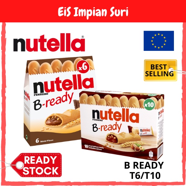 (Ready Stock!!) Ferrero Nutella B Ready T6 132g Chocolate 6piece Bready ...