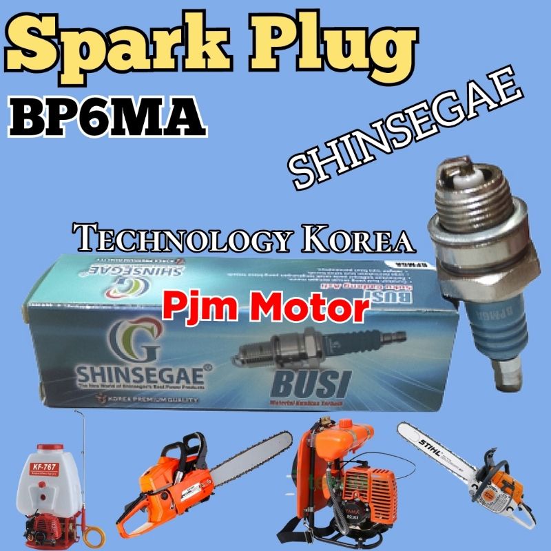 bpm6a shinsege Busi sparkplug mesin Potong rumput Mesin sinso 5200 5500 5800 318 328 338 368 dll