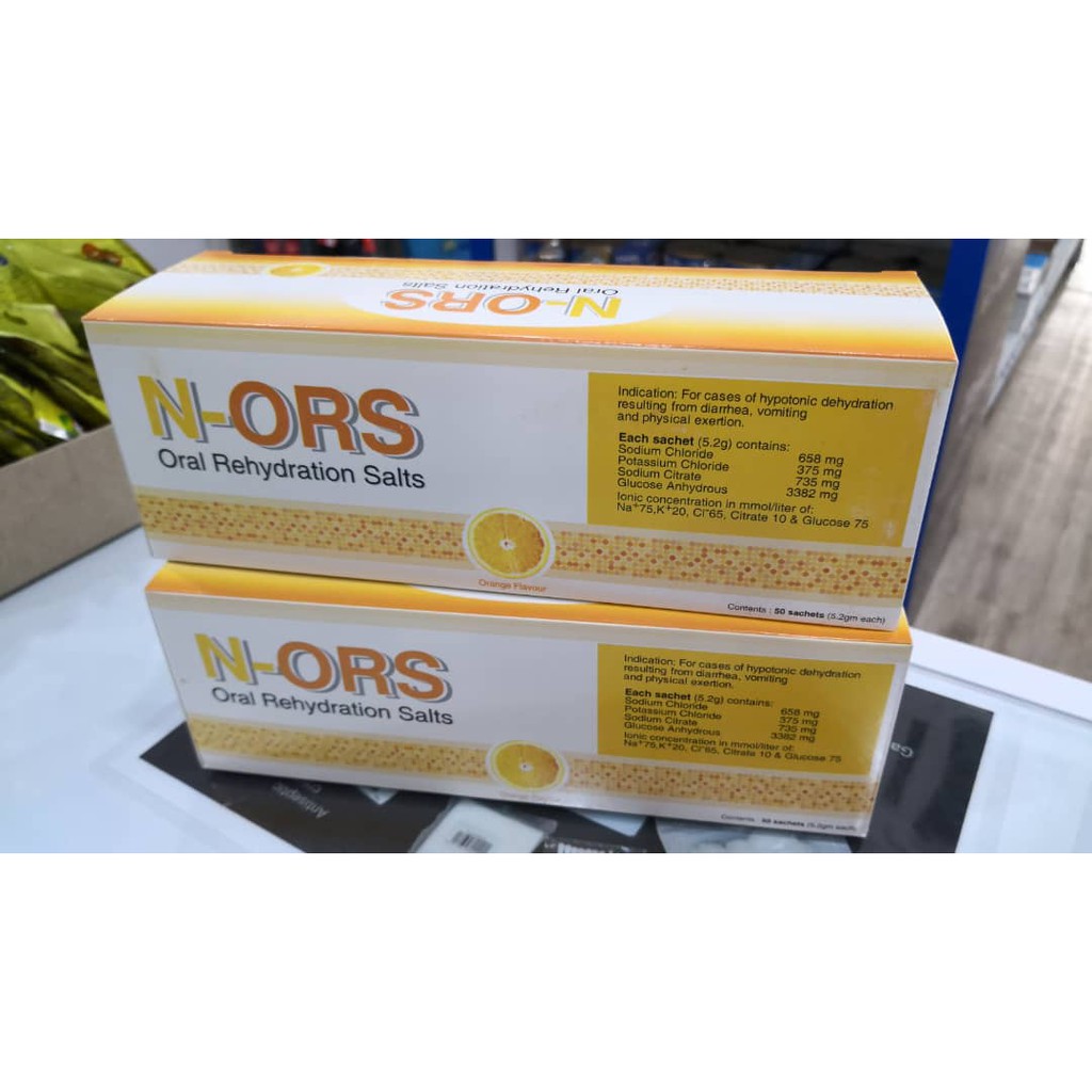 NORS Oral Rehydration Salts 50 Sachets (5.2g Each) x 2 boxs (ExpSep