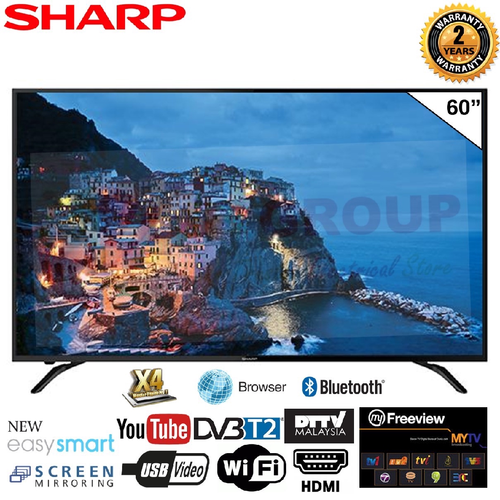 Sharp Japan 4k Uhd Dvb T2 Smart Led Tv 60 Inch 4tc60ah1x 70 Inch 4tc70ah1x Shopee Malaysia