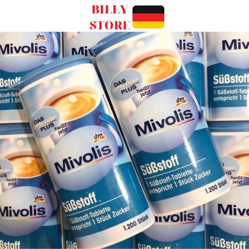 Mivolis Süßstoff Tabletten diet sugar box of 1200 tablets (German domestic product)