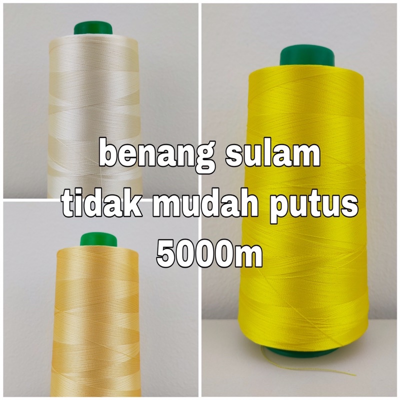 BENANG SULAM,TWIN CRANE,rayon,5000m per cone,1 colour,sesuai untuk ...