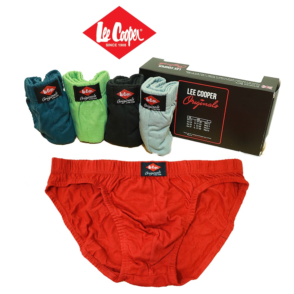 (5pcs) Lee Cooper 100 Cotton Men's Brief Underwear (LVH0351) Shopee