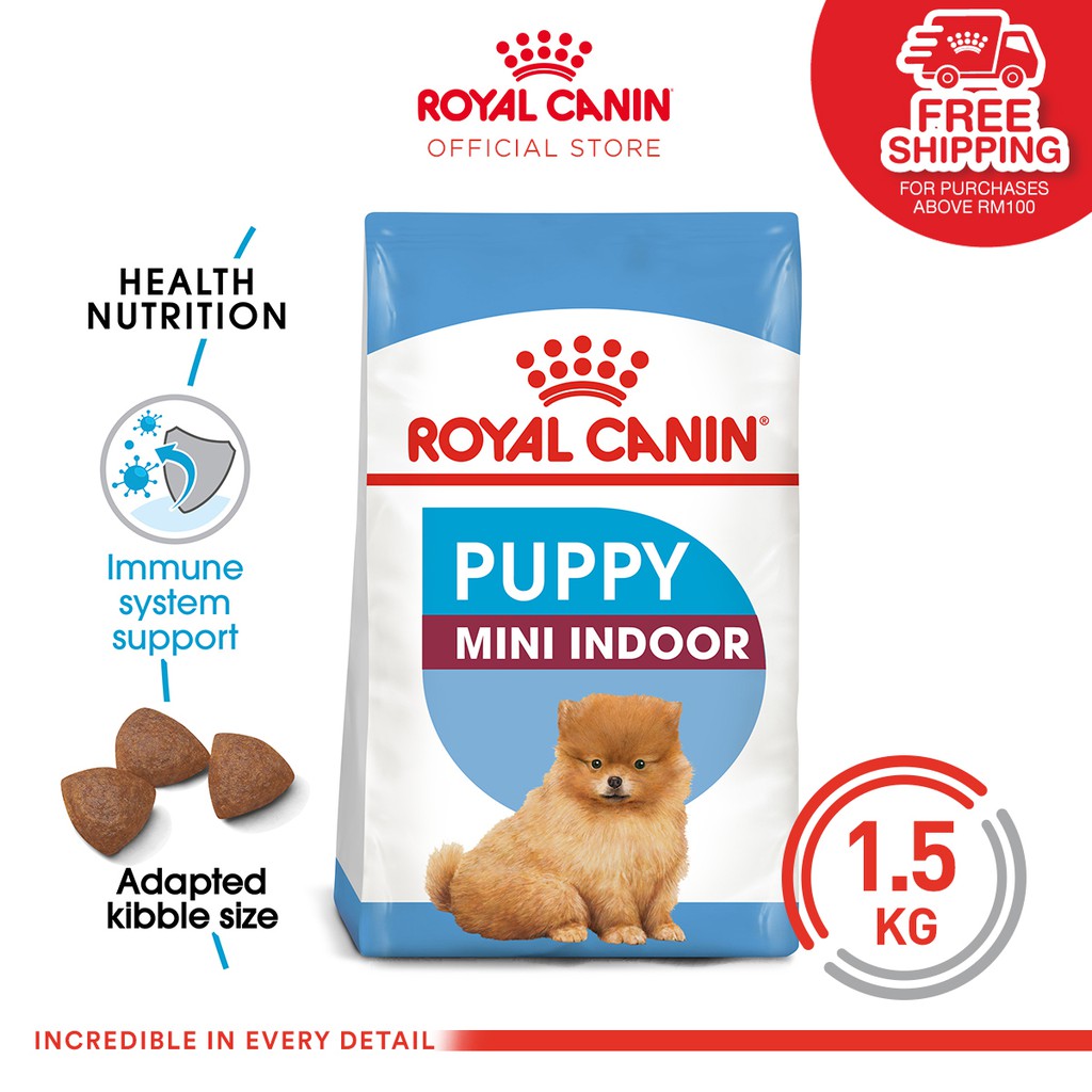 Royal Canin Size Health Nutrition Mini Indoor Puppy (1.5kg) Shopee