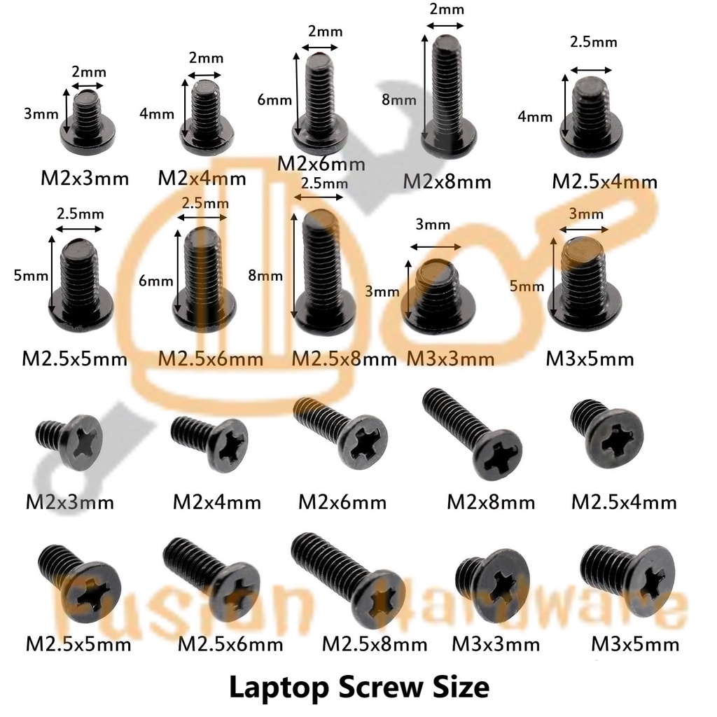  Ready Stock M2 M2 5 M3 Screw For Laptop Repair Screws Shopee 