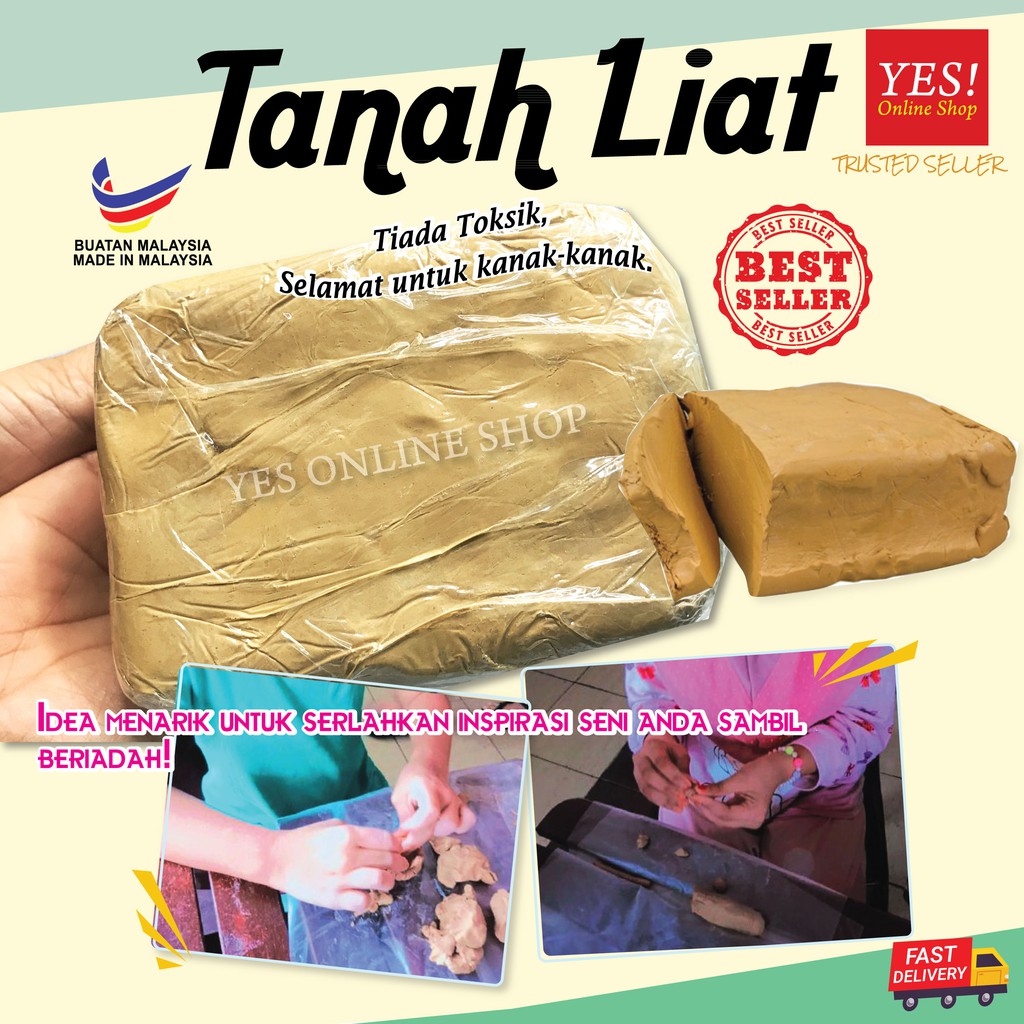 [READY STOCK] Tanah Liat Sayong (Seni Seramik&Kraf) Pottery Clay (Ceramic Art& Craft) - Tanpa Bahan Kimia (Non Chemical)