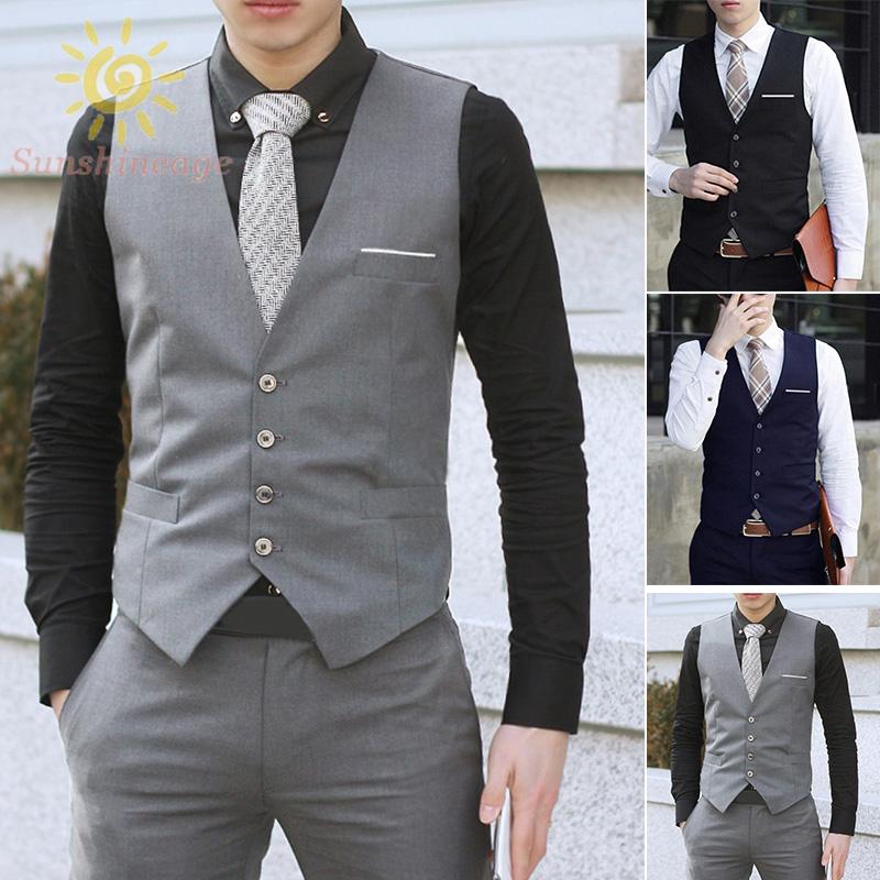 sleeveless coat suit