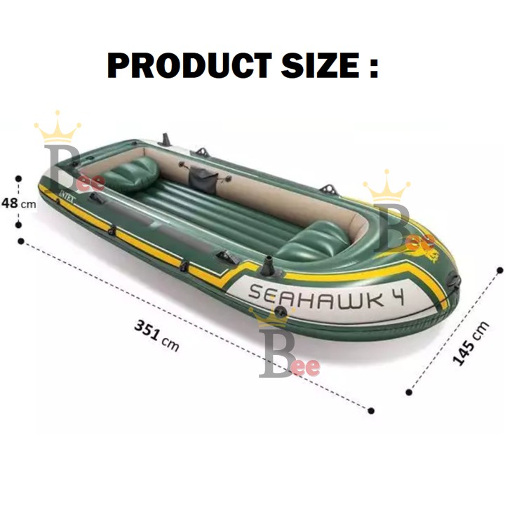 INTEX Inflatable 4 person Kayak Canoe Seahawk 4 Fishing Boat Life Raft-life  raft-inflatable life raftseahawk rafts - AliExpress