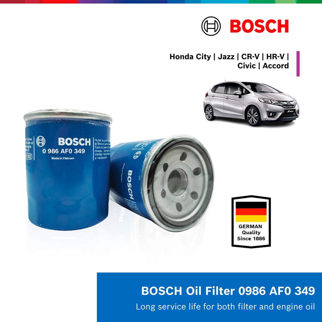 Bosch Oil Filter 0986AF0349 for Honda City , Jazz , Civic , CRV , HRV
