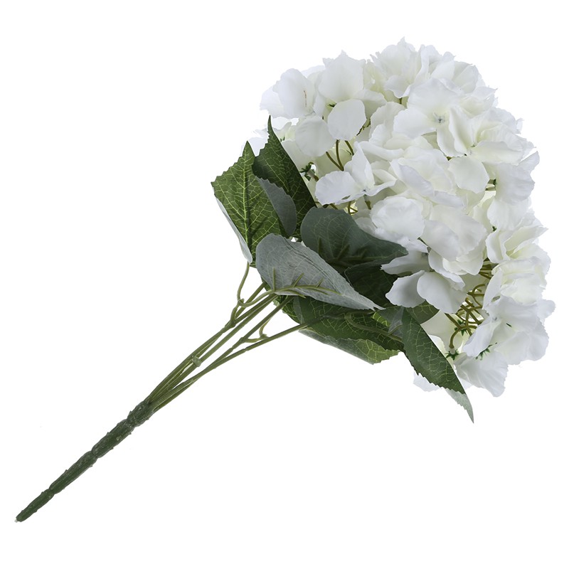 Multi Have Artificial Hydrangea Flower 5 Big Heads Bouquet Creamy white Quality - Image 4