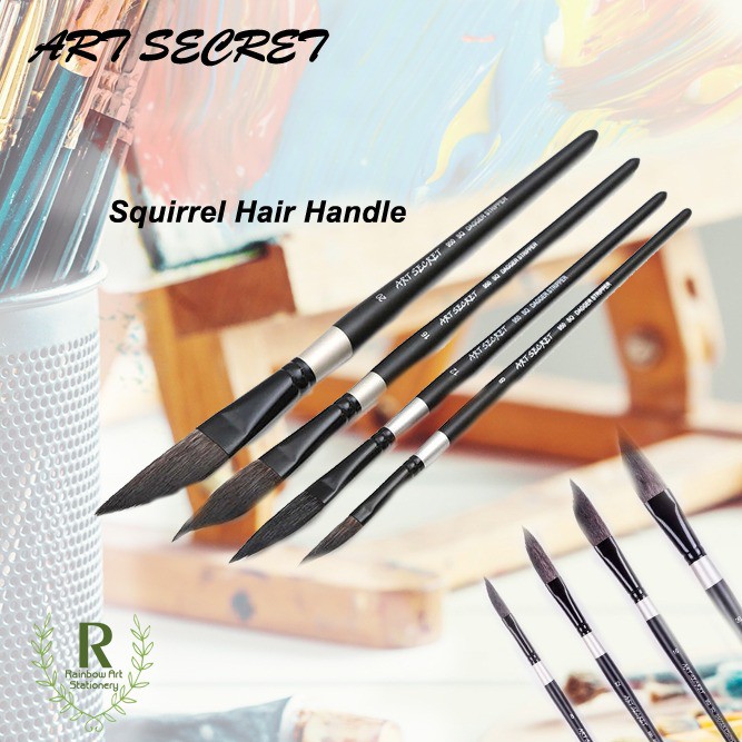 6 Pcs Paint Brushes Set Nylon Dagger Stripper for Oil Watercolor Artist