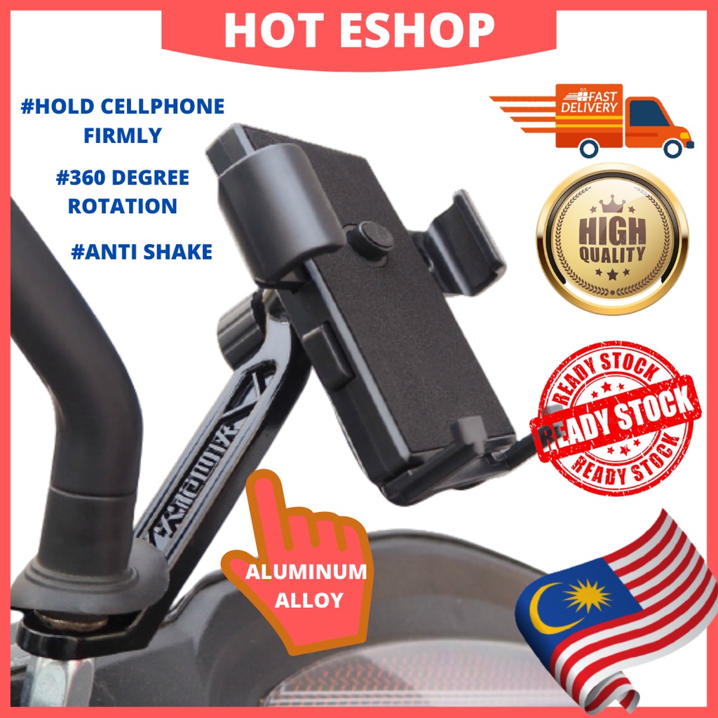 Motorcycle Motorbike Side Mirror Bicycle Handlebar Mobile Phone ...