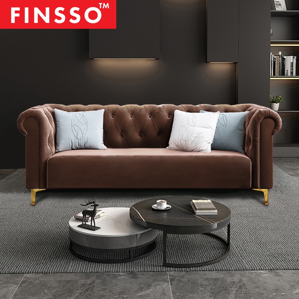 FINSSO: Henzy Luxury Modern 1+2+3 seater Chesterfield Sofa