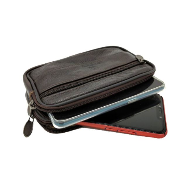 🔥Ready Stock🔥New Arrival Men Quality PU Leather Waist Belt Horizontal Phone Pouch Bag Wallet