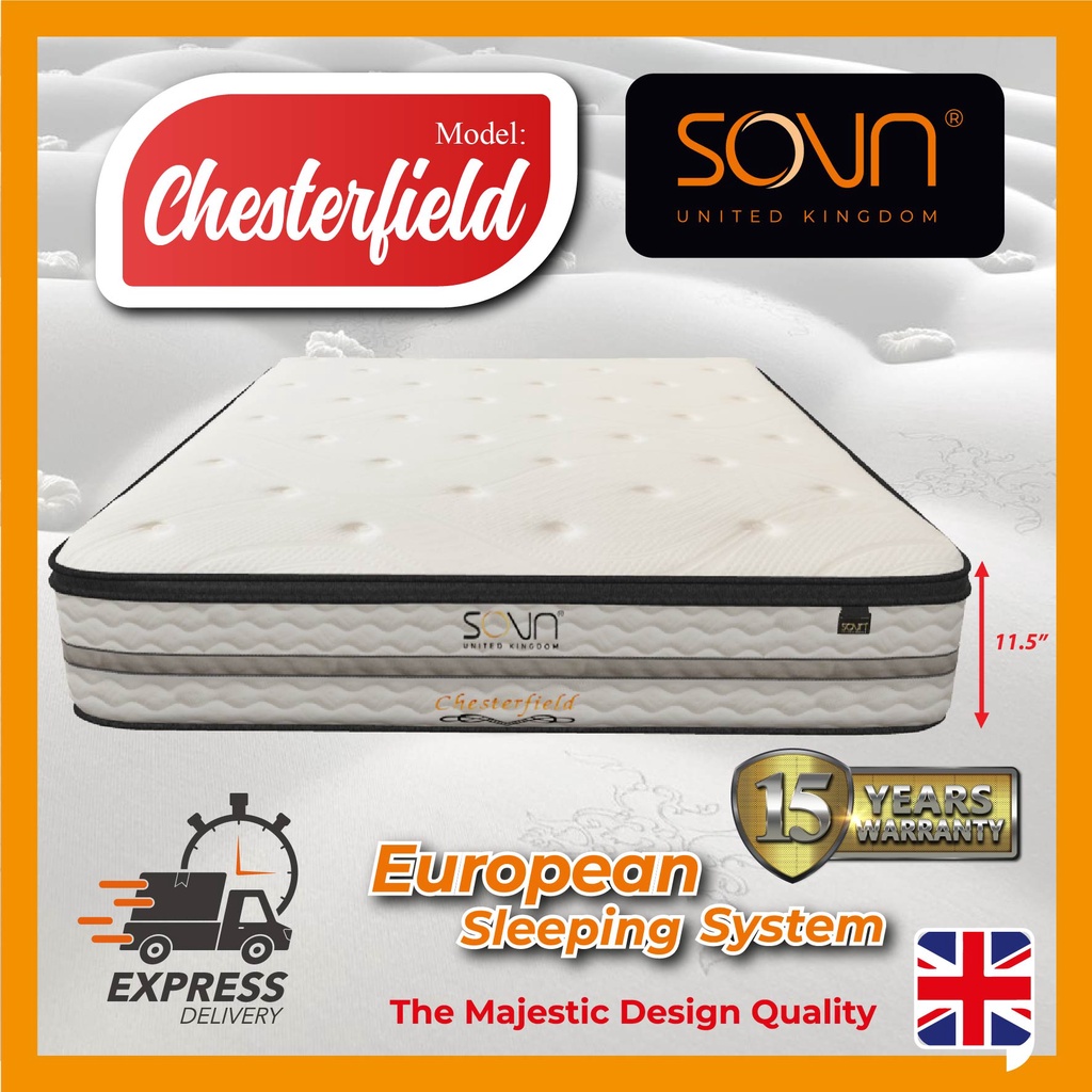 SOVN CHESTERFIELD MICRO POSTURE SPRING MATTRESS (SINGLE, SUPER SINGLE