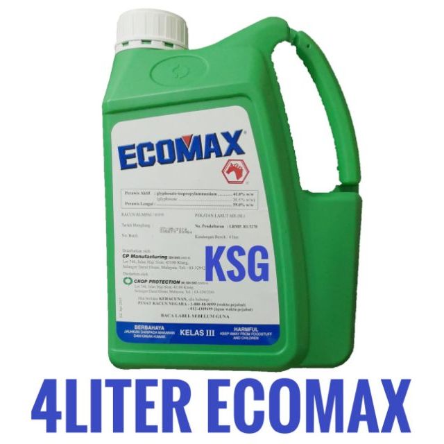 4l Ecomax Glyphosate 41 Herbicide Racun Rumput Shopee Malaysia