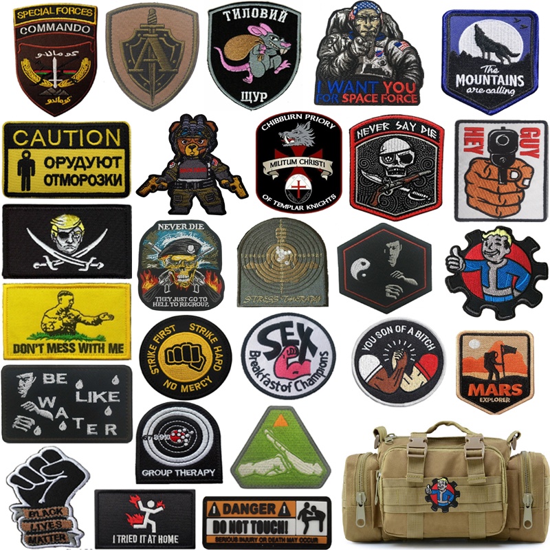 Unique Military Fan Velcro Badge English Letter MARS EXPLORER 3D Embroidery Patch Backpack Sticker