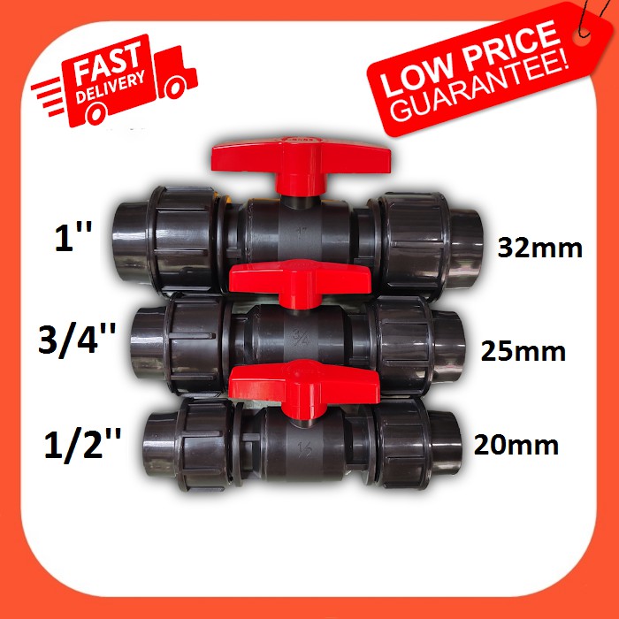 HEAVY DUTY POLY PIPE STOP COCK HDPE PP MM MM MM TAP BALL VALVE COMPRESSION VALVE