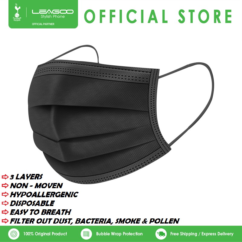 Disposable Face Mask 3 Ply Non Woven Ear Loop Breathable Surgical