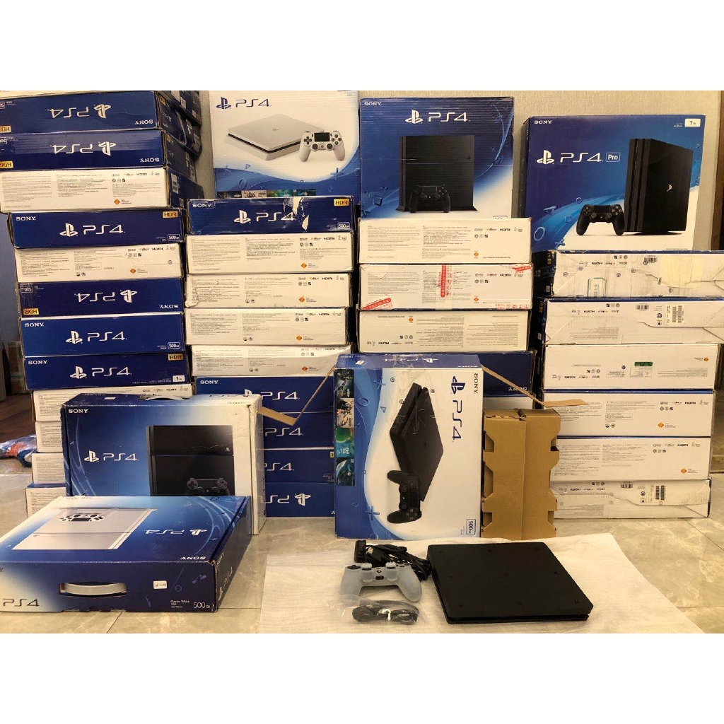 sony ps4 slim 500g pro 1t used original hongkong version playstation white black english secondhand shopee malaysia