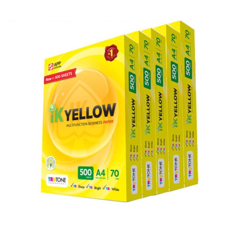 Download 1 Carton 10 Packs Ik Yellow A4 Paper 450sheet 70gsm 80gsm Kertas A4 Putih Kertas Fotostat A4 Copier Photostat Shopee Malaysia Yellowimages Mockups