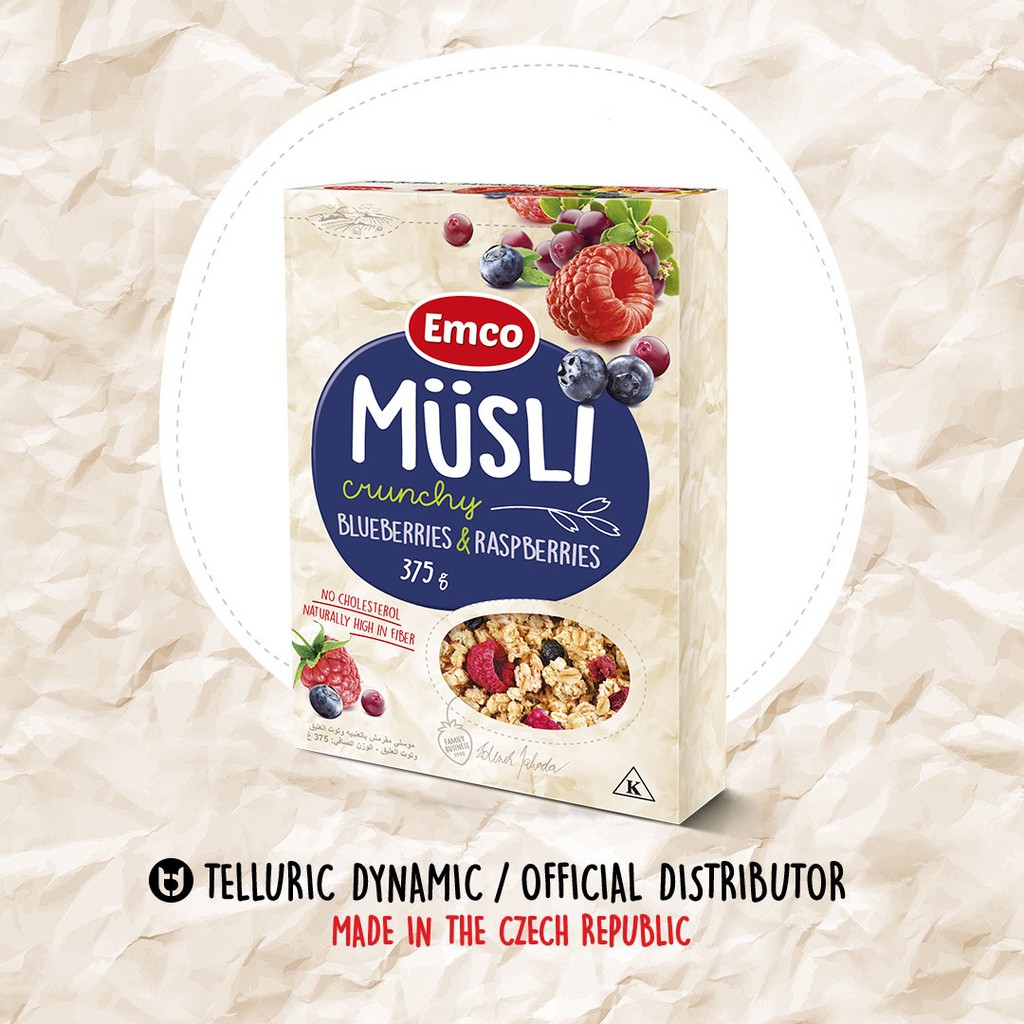 Emco Crunchy Muesli With Blueberry And Raspberry Gm Shopee Malaysia