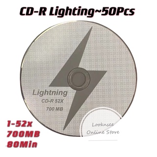 Lighting CD-R/ CDR White 700MB 89MIN 52X~50Pcs Per Pack