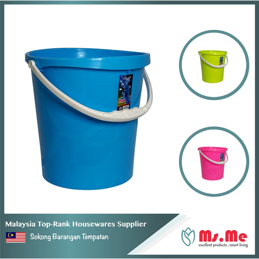 Ms.Me 16.5L High resistance Durable Plastic Houseware Water Pail With Handle