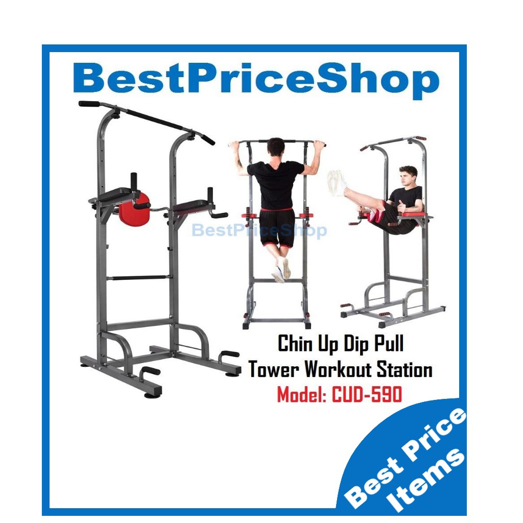 Europe Specs Chin Up Pull Dip Tower Workout Station Gym Fitness