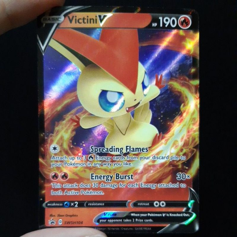 Pokemon Card Tcg Victini V Swsh104 Ultra Rare Promo 100 Original