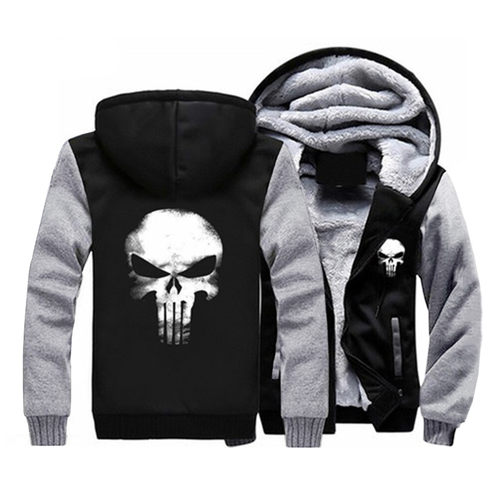 punisher zip hoodie