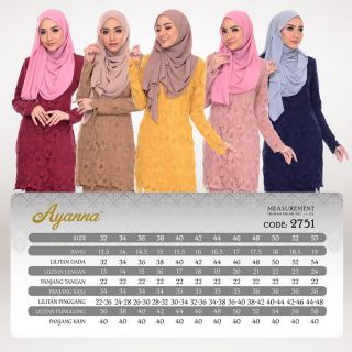 MIERA LACE KURUNG  BAJU  KURUNG  MODEN  PLUS SIZE BAJU  