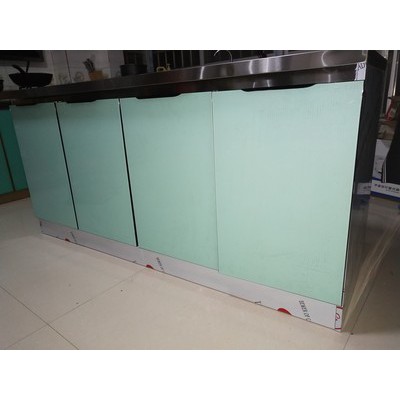 Pre Order For Skyblue Modern Kitchen Cabinet With Tempered Glass