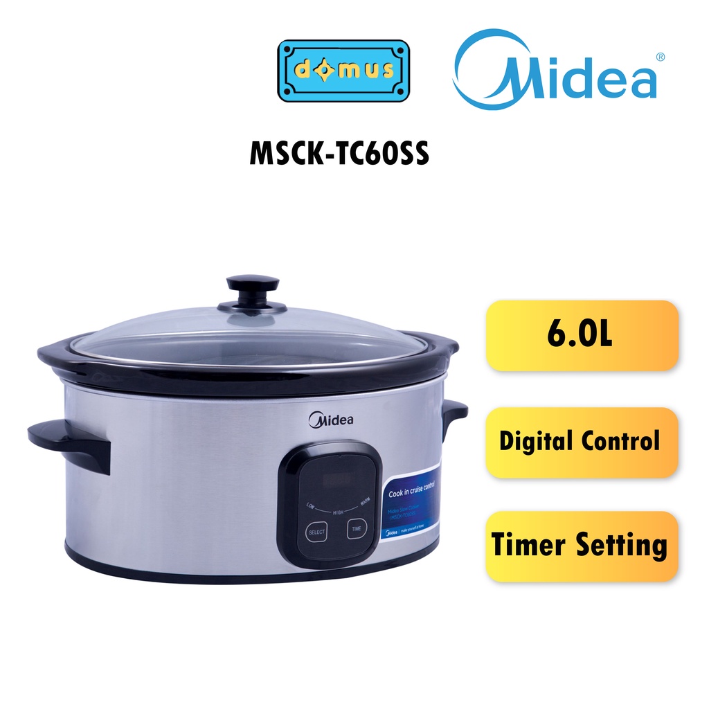 Midea Slow Cooker (6L) MSCKTC60SS Shopee Malaysia